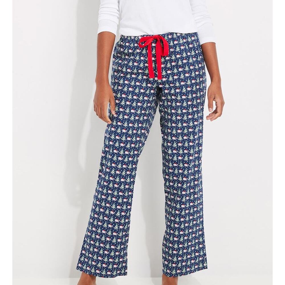 Vineyard vines christmas whale red drawstring lounge pants size M